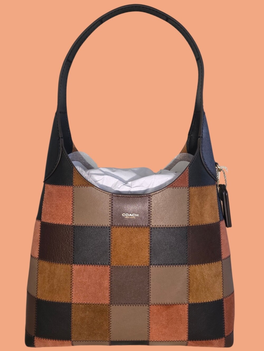 COACH Coachtopia Alter/Ego Brooklyn 28 Shoulder Bag Patchwork Black Clay Multi